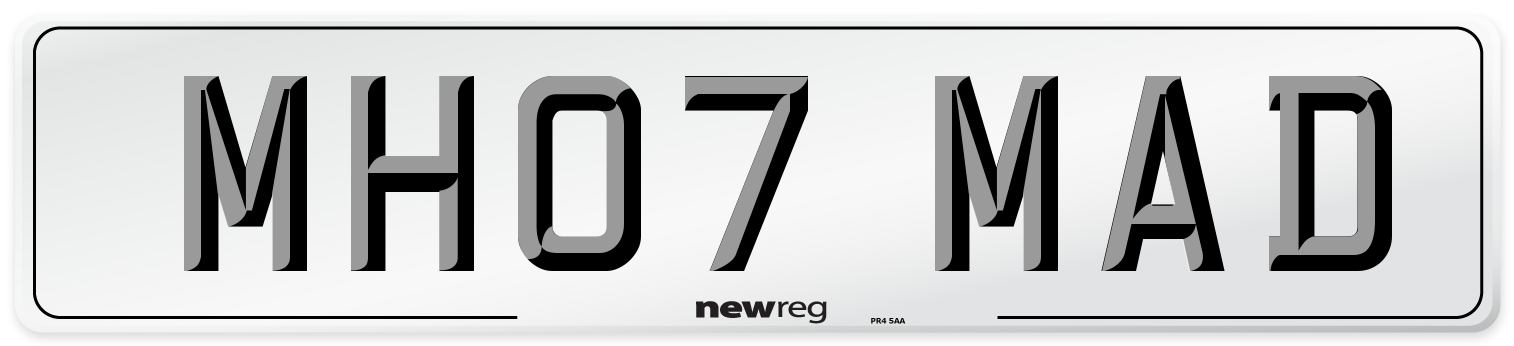 MH07 MAD Number Plate from New Reg